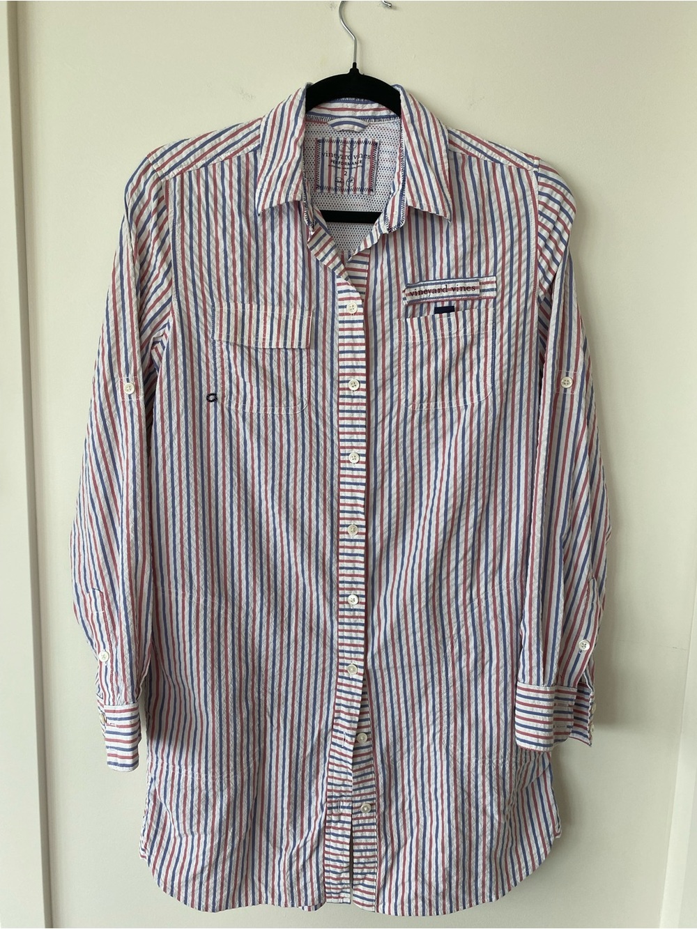 Vineyard Vines Women's Striped Swim Coverup in Red, Blue & White